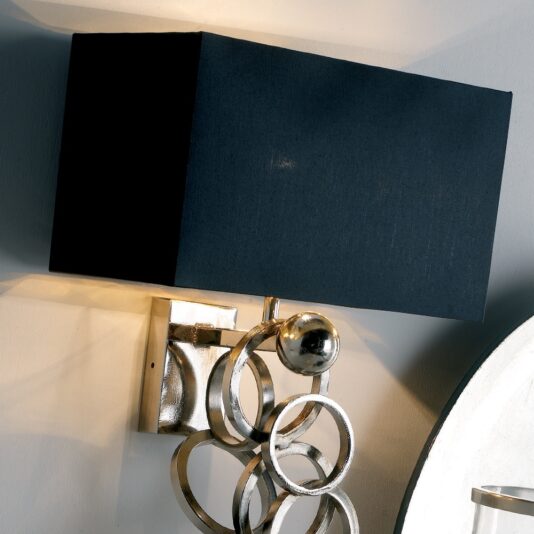 High End Contemporary Italian Silver Plated Wall Lamp