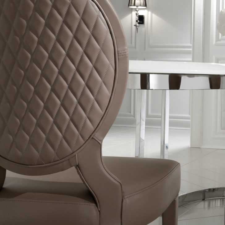 High End Designer Italian Leather Dining Chair
