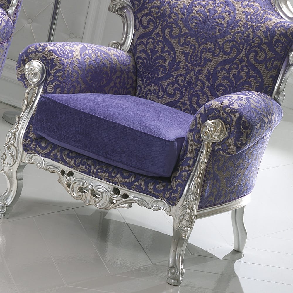 High End Italian Designer Rococo Armchair