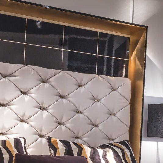 High End Luxury Lacquered Gold Leaf Bed High End Luxury Lacquered Gold Leaf Bed