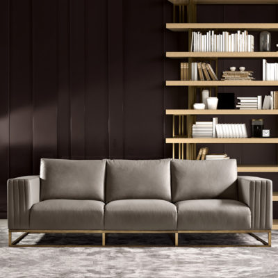 High End Luxury Leather Contemporary Designer Sofa - Juliettes Interiors