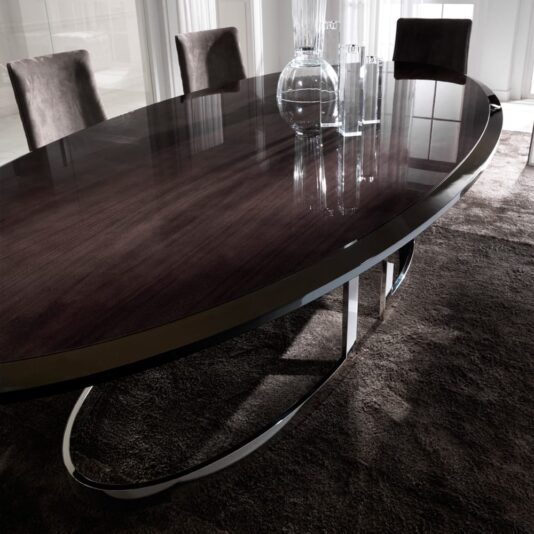 High End Modern Oval Dining Set modern oval set frame