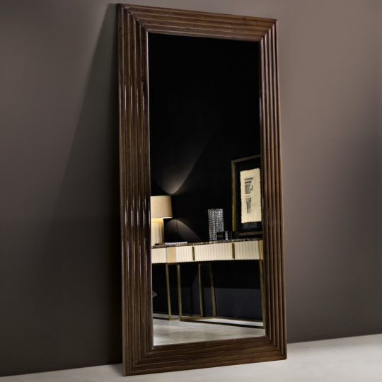 Italian Designer Wooden Large Floor Standing Mirror