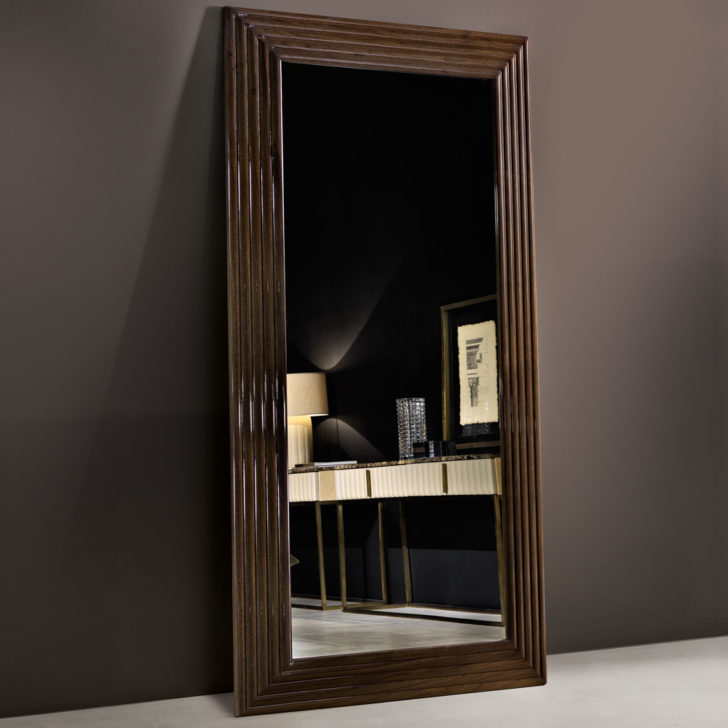 Italian Designer Wooden Large Floor, Large Wooden Floor Standing Mirror