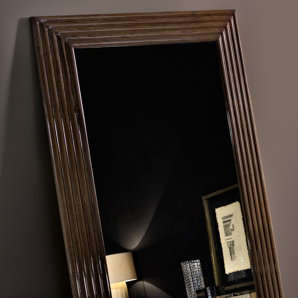Italian Designer Wooden Large Floor Standing Mirror