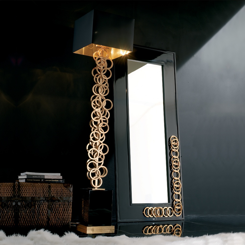 Italian High End Contemporary Gold Floor Lamp