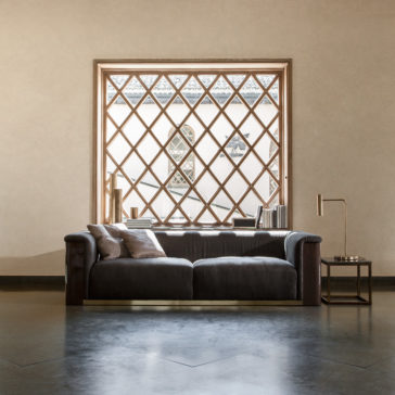 Italian Modern Walnut Veneer Designer Sofa Italian Modern Walnut Veneer Designer Sofa