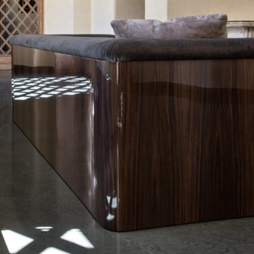 Italian Modern Walnut Veneer Designer Sofa Italian Modern Walnut Veneer Designer Sofa