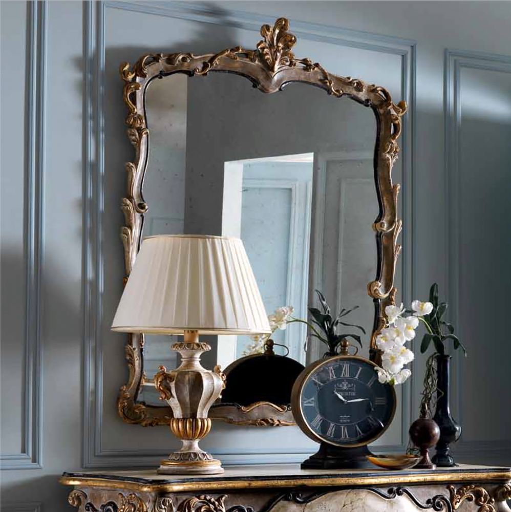 Classic Italian Antique Gold Overmantle Mirror