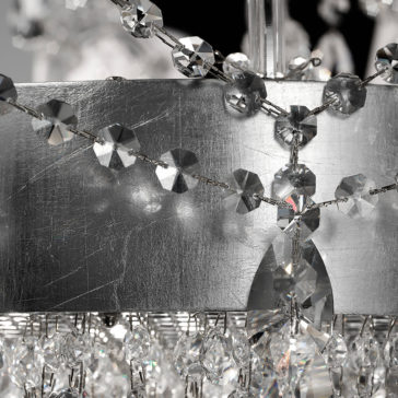 Large Classic Silver Oval Crystal Chandelier Large Classic Silver Oval Crystal Chandelier