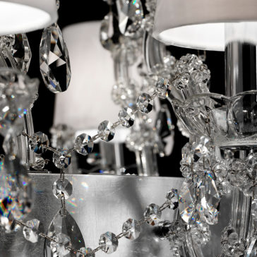Large Classic Silver Oval Crystal Chandelier Large Classic Silver Oval Crystal Chandelier