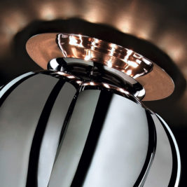 Large Contemporary Chrome Crystal Ceiling Light