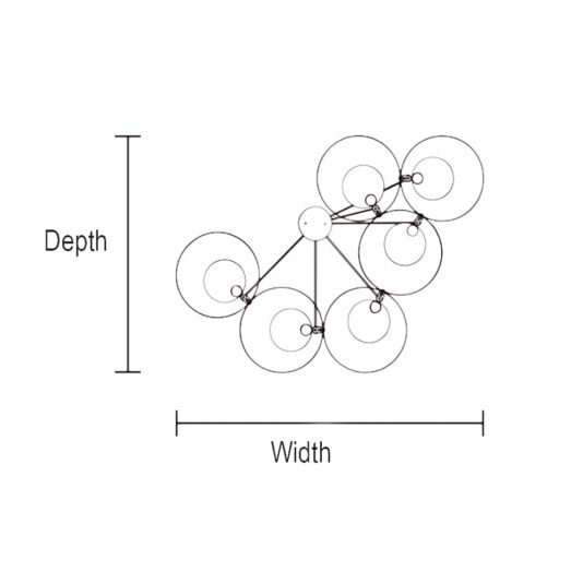 Large Contemporary Gold Suspension Light