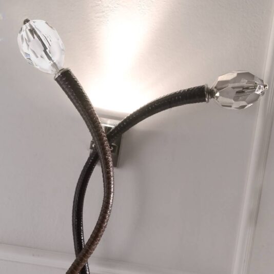 Large Contemporary Italian Leather Wall Light