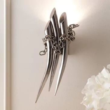 Large Contemporary Italian Silver Wall Light Large Contemporary Italian Silver Wall Light