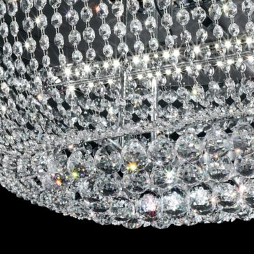Large High End Oval Swarovski Crystal Ceiling Light