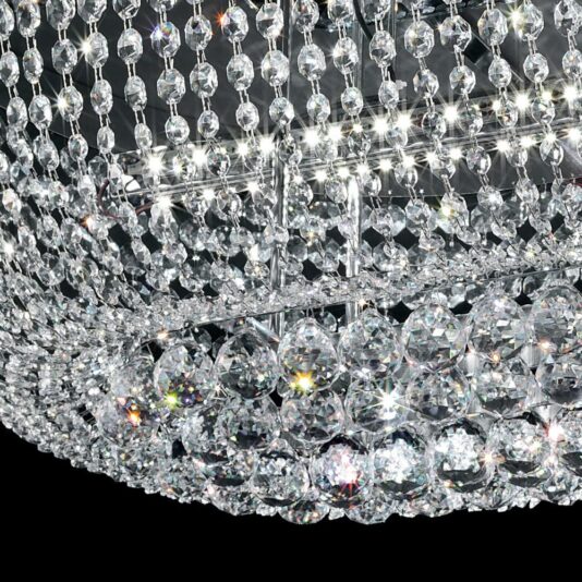 Large High End Oval Swarovski Crystal Ceiling Light