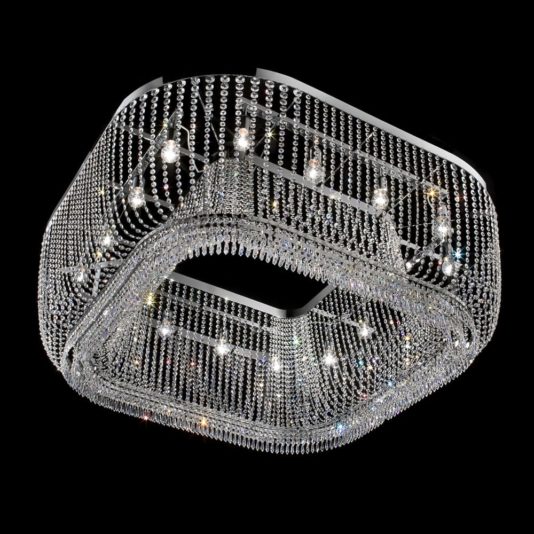 Large High End Square Crystal Ceiling Light
