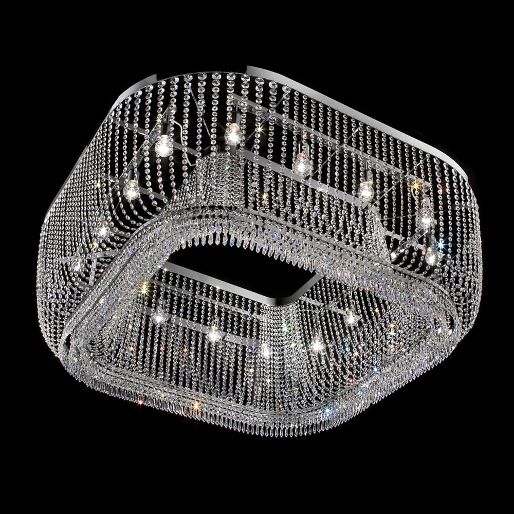 Large High End Square Crystal Ceiling Light