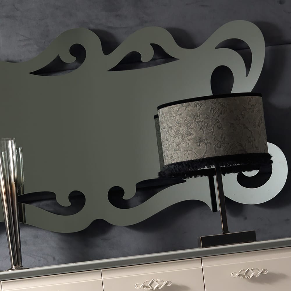 Luxury Italian Cream Four Door Cabinet And Mirror Set