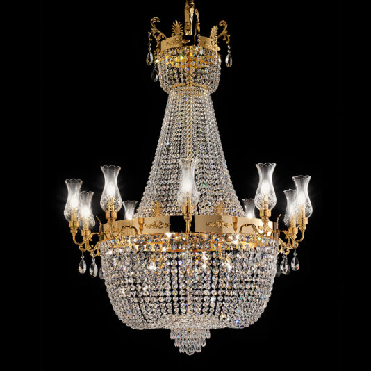 Large Italian Swarovski Crystal Empire Style Chandelier