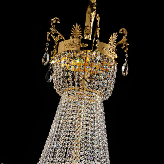 Large Italian Crystal Empire Style Chandelier Large Italian Swarovski Crystal Empire Style Chandelier