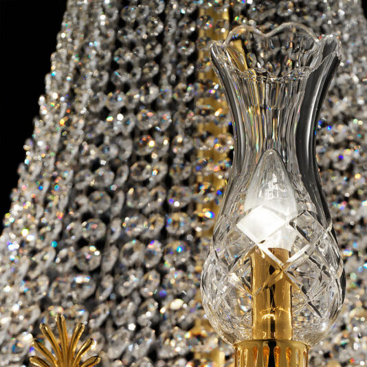 Large Italian Crystal Empire Style Chandelier Large Italian Swarovski Crystal Empire Style Chandelier