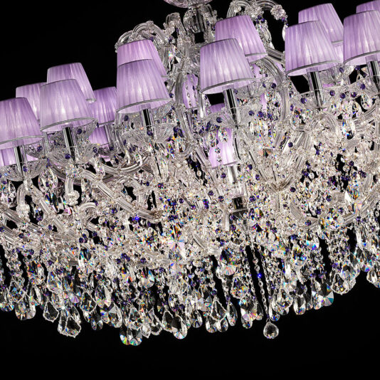 Large Lilac Crystal Glass Chandelier Large Lilac Swarovski Crystal Glass Chandelier