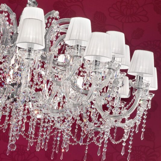 Large Pure White Swarovski Crystal Chandelier