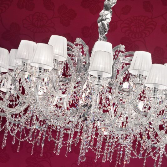 Large Pure White Swarovski Crystal Chandelier