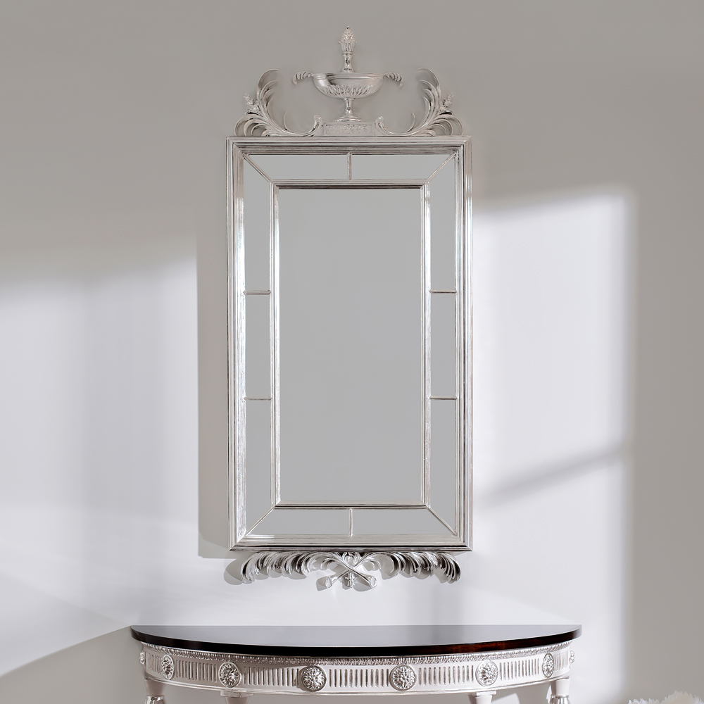 Large Silver Neo Classical Mirror