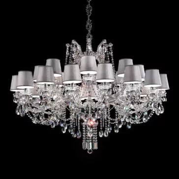 Large Crystal Silver Chandelier Large Crystal Silver Chandelier