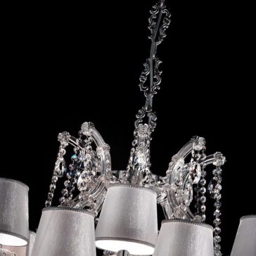 Large Crystal Silver Chandelier Large Swarovski Crystal Silver Chandelier