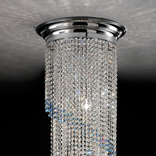 Large Vertical Swarovski Crystal Chandelier