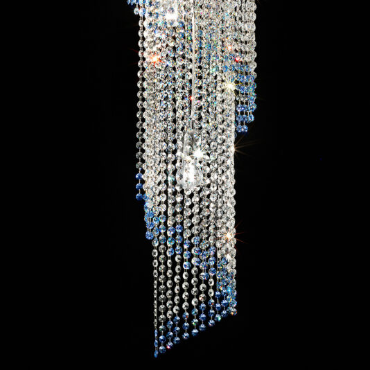Large Vertical Swarovski Crystal Chandelier