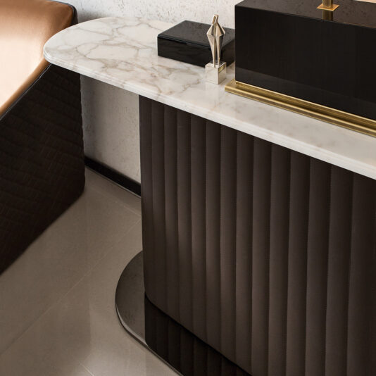 Leather Italian Designer Contemporary Console Table Leather Italian Designer Contemporary Console Table