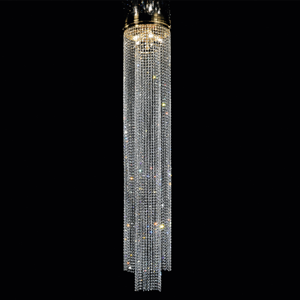 Long Crystal Chain Chandelier Style Ceiling Light