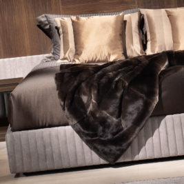 Low Contemporary Designer Italian Nubuck Leather Bed