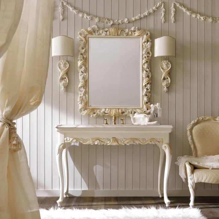 Luxurious Italian Ivory And Gold Bathroom Basin