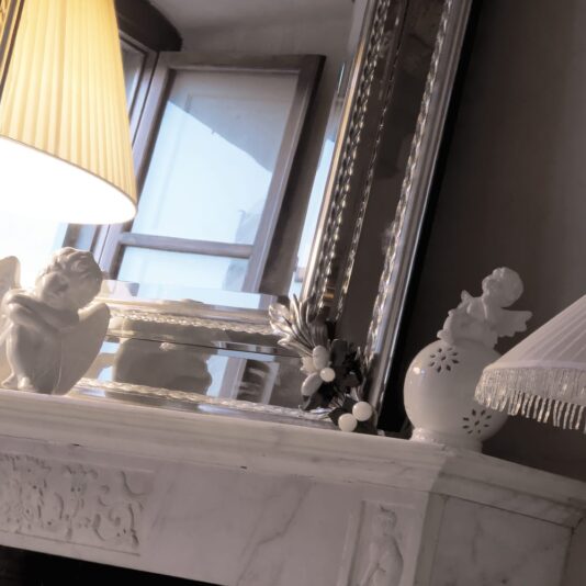 Luxurious Venetian Italian Mirror With Semi Precious Stones