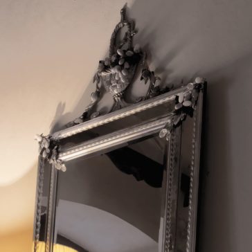 Luxurious Venetian Italian Mirror With Semi Precious Stones