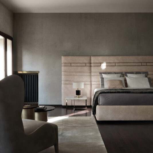 Luxury Designer Italian Bed With Wide Headboard