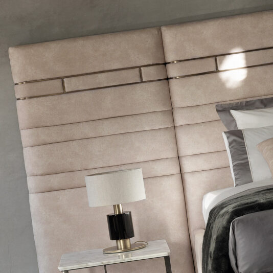 Luxury Designer Italian Bed With Wide Headboard