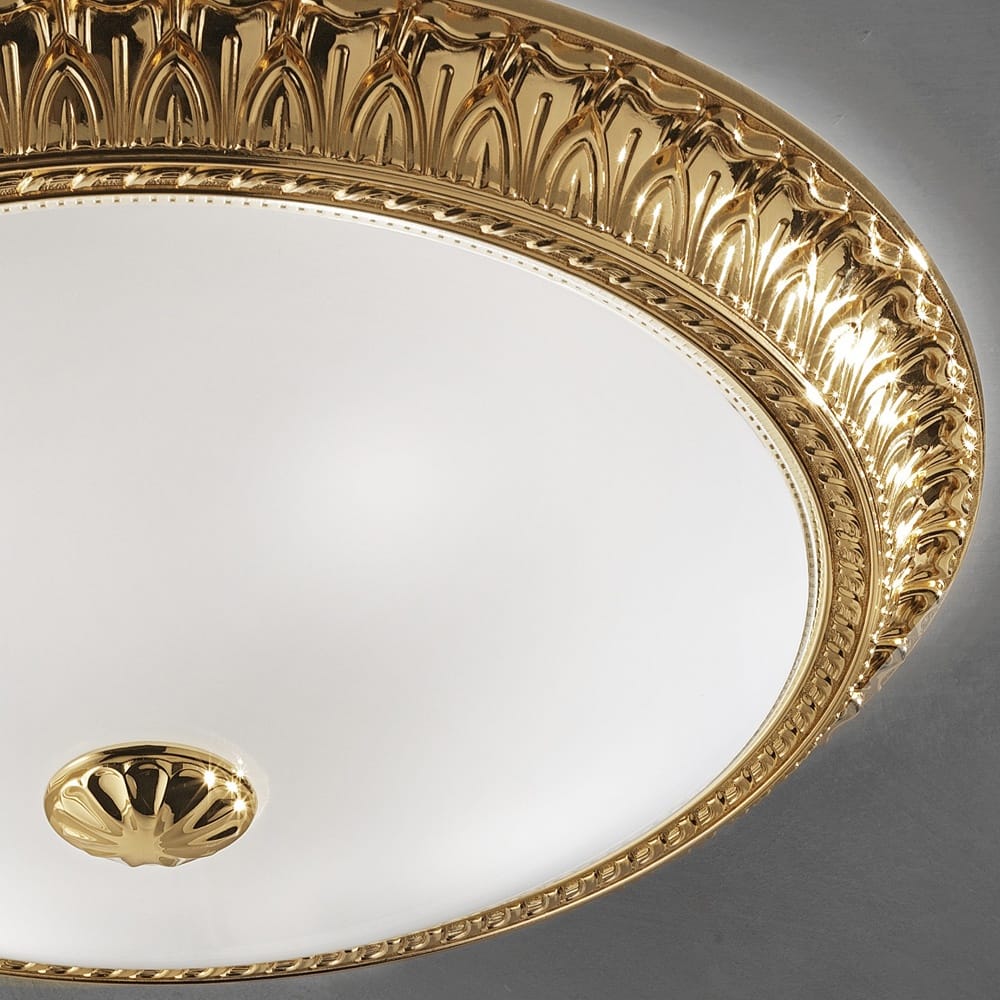 Luxury Gold Plated Flush Ceiling Light