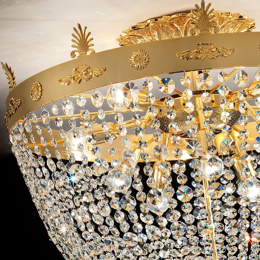 Luxury Gold Crystal Ceiling Light