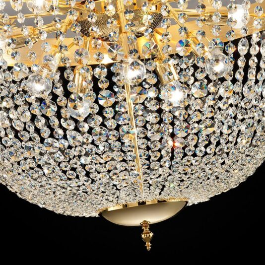 Luxury Gold Swarovski Crystal Ceiling Light