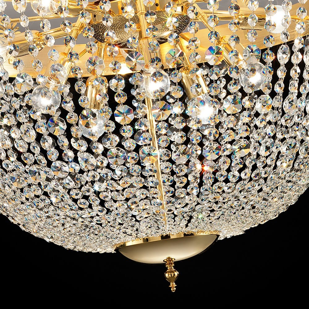 Luxury Gold Crystal Ceiling Light