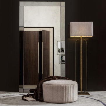 Luxury Italian Burnished Brass Modern Floor Lamp