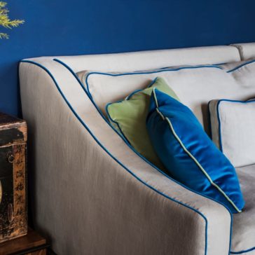 Luxury Italian Designer Linen Sofa