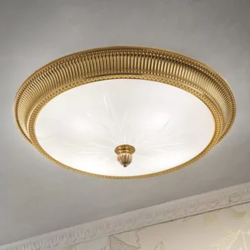 Luxury Italian Gold Plated Flush Ceiling Light Luxury Italian Gold Plated Flush Ceiling Light